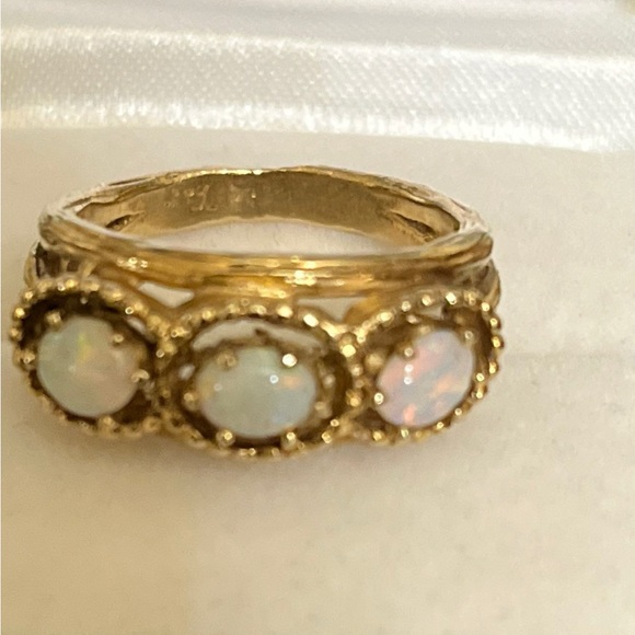Vintage 14k gold opal ring size 6.75 - Picture 5 of 10